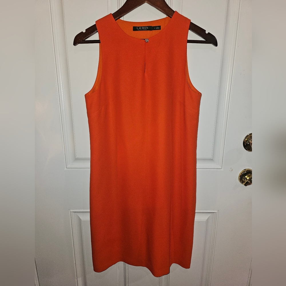 Ralph Lauren Orange Sleeveless Dress